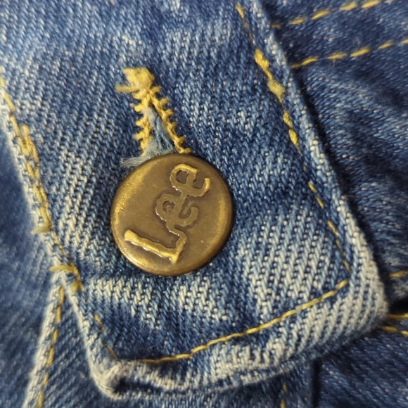 Vintage Lee Mom Jeans High Waisted Tapered Leg 100% Cotton Denim USA 11 - Picture 10 of 14